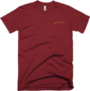 Burgundy T Shirtwith Text Graphic PNG image