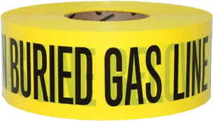 Buried Gas Line Warning Tape PNG image