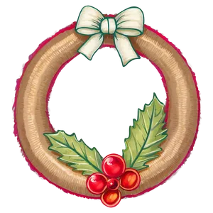 Burlap Christmas Wreath Png 51 PNG image