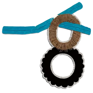 Burlap Country Wreath PNG 76