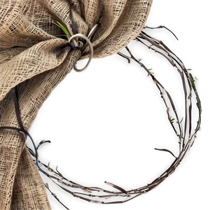 Burlap Country Wreath PNG Ygy8