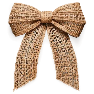 Burlap Rustic Gift Bow PNG Bwg1 PNG