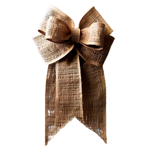 Burlap Rustic Gift Bow PNG Tii