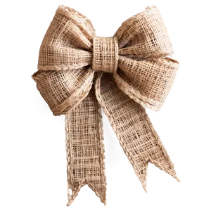 Burlap Rustic Gift Bow PNG Yhs76 PNG