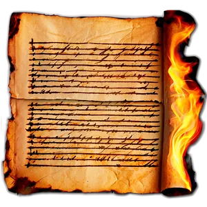 Burned Manuscript Paper PNG Rmm PNG