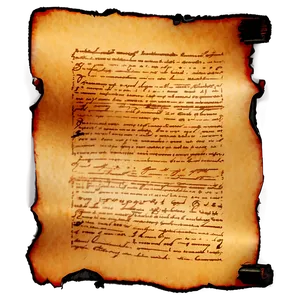 Burned Manuscript Paper PNG Vby PNG