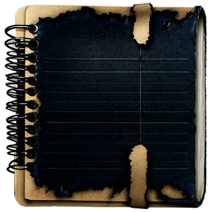 Burned Notebook Paper PNG 39