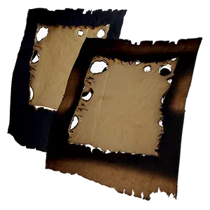 Burned Paper With Holes PNG Bud