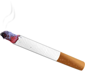 Burning Cigarette Smoke Art PNG