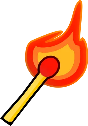 Burning Match Illustration PNG image