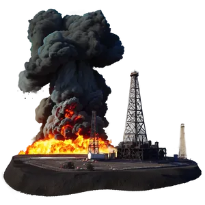 Burning Oil Field Explosion PNG Bvi PNG