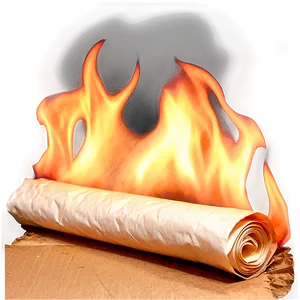 Burning Paper D PNG image