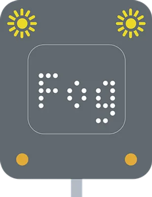 Bus Stop Sign Braille Representation PNG image