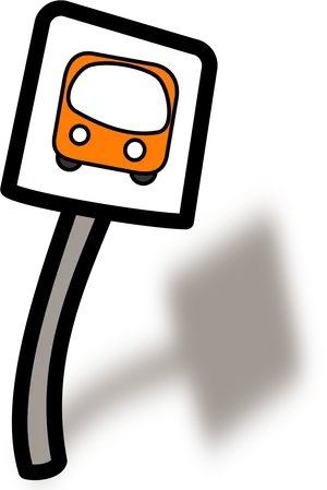 Bus Stop Sign Illustration.png PNG image