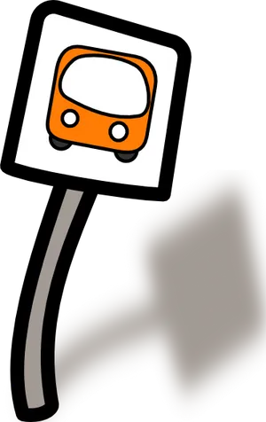 Bus Stop Sign Illustration PNG image
