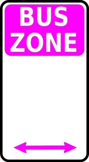 Bus Zone Signwith Arrows PNG image