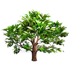 Bush With Birds PNG 05252024