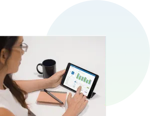 Business Analytics Tablet Workplace PNG image