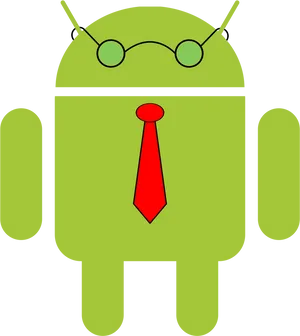 Business Android Mascot PNG image