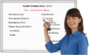 Business Brainstorming Session Whiteboard PNG