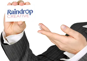 Business Card Presentation Raindrop Creative PNG image