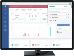 Business Management Software Interface PNG