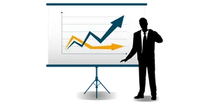 Business Presentation Growth Analysis PNG image