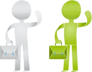 Business Stick Figures Greeting