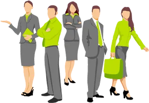Business Team Cartoon Illustration