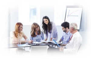 Business Team Meeting Discussion PNG