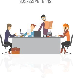 Business Team Meeting Discussion PNG image