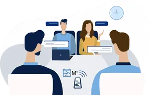 Business Team Meeting Illustration PNG image