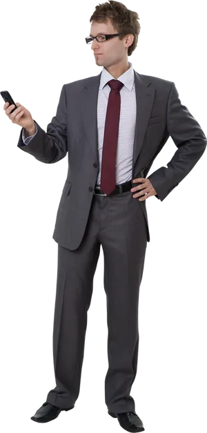 Businessman Checking Phone