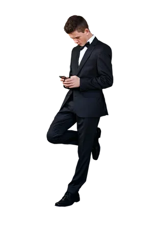 Businessman Checking Phone
