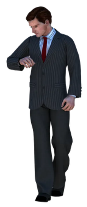 Businessman Checking Watch3 D Render
