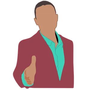 Businessman Extending Hand Gesture PNG image