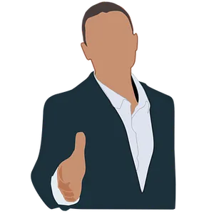 Businessman Extending Hand Vector