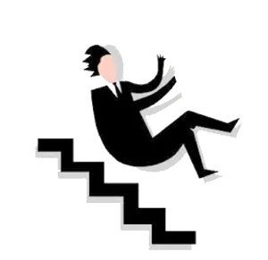 Businessman Falling Down Stairs PNG