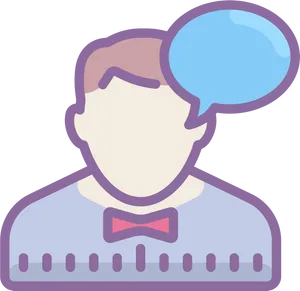 Businessman Iconwith Speech Bubble PNG image