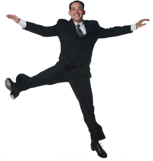Businessman Joyful Leap PNG image