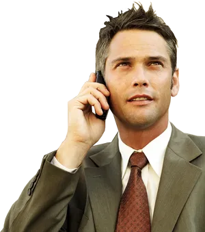 Businessman On Call PNG