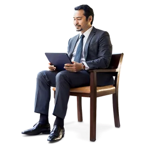 Businessman Sitting Png 06122024 PNG image