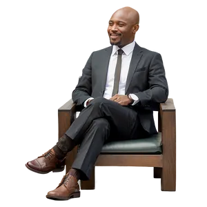 Businessman Sitting Png 06122024 PNG image