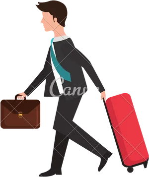 Businessman Travel Icon PNG image