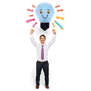 Businessman With Idea Bulb Png 05252024 PNG image