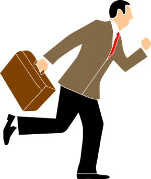 Businessmanin Hurry Vector