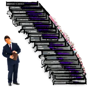 Businessmanwith Graphical Chart PNG