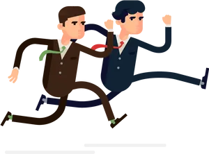 Businessmen Race Cartoon PNG image
