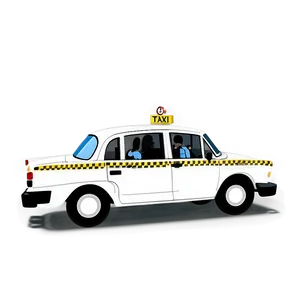 Busy City Taxi Scene Png Kle PNG image