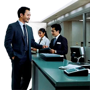 Busy Receptionist Scene PNG 9 PNG